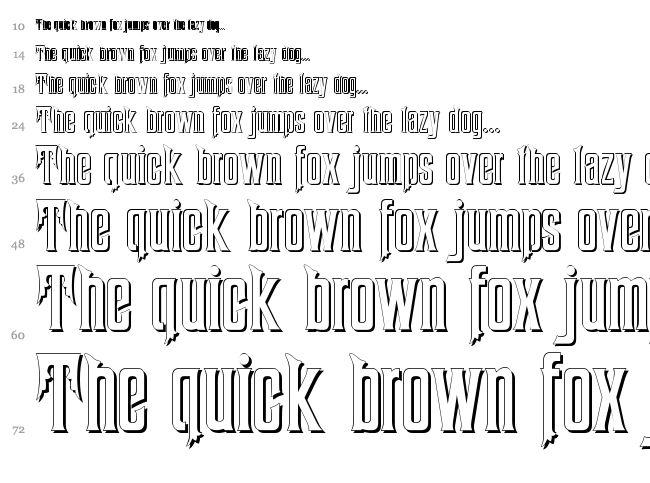 Haunted Mouse font waterfall